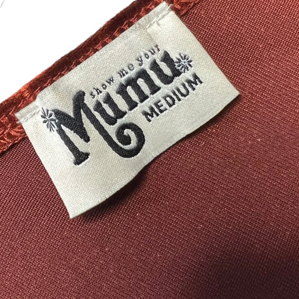 Show Me Your Mumu Mini Velvet Dress Friday Choker Copper Crush Stretch Size M - Picture 10 of 11